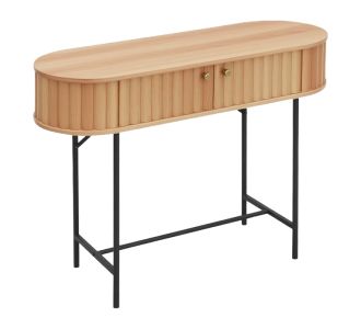 Κονσόλα Zeplen pakoworld MDF-μέταλλο σε oak απόχρωση 100x35x75εκ |  Συρταριέρες -Κονσόλες στο espiti