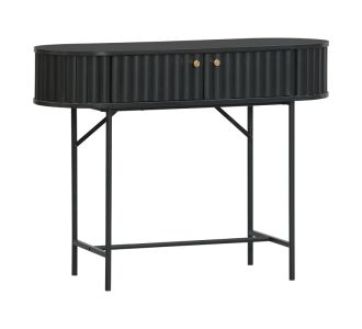 Κονσόλα Zeplen pakoworld MDF-μέταλλο σε μαύρη απόχρωση 100x35x75εκ |  Συρταριέρες -Κονσόλες στο espiti