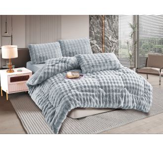 Κουβερτοπάπλωμα burble (220cm x 240cm +2 x 50cm x 70cm) γκρί 5206978075643 SilkFashion |  Κουβερτοπαπλώματα  στο espiti