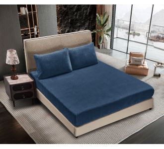 Σεντόνι fleece solid (100cm x 200cm ) blue   5206978082870 SilkFashion |  Σεντόνια Υπέρδιπλα / King Size στο espiti