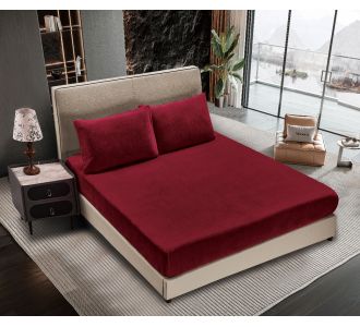 Σεντόνι fleece solid (100cm x 200cm ) burgundy 5206978082917 SilkFashion |  Σεντόνια Υπέρδιπλα / King Size στο espiti