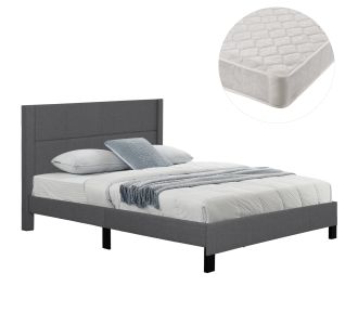 ΚΡΕΒΑΤΙ ΔΙΠΛΟ & ΣΤΡΩΜΑ TRILLOP HM21202.12 ΓΚΡΙ ΥΦΑΣΜΑ--ΓΙΑ 160x200εκ |  Κρεβάτια στο espiti