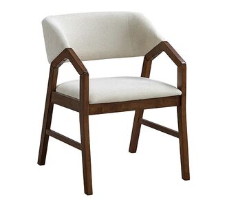 Πολυθρόνα Livia pakoworld rubberwood σε καρυδί-εκρού απόχρωση 47.5x54.5x78εκ |  Πολυθρόνες τραπεζαρίας στο espiti