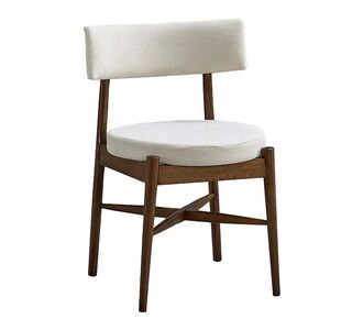 Καρέκλα Raudi pakoworld rubberwood σε καρυδί-εκρού απόχρωση 45.5x45.5x81εκ |  Καρέκλες στο espiti