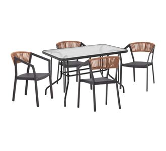 ΣΕΤ ΤΡΑΠΕΖΑΡΙΑΣ 5ΤΜΧ ADAM HM21160 ΚΑΡΕΚΛΕΣ ΑΛΟΥΜΙΝΙΟΥ & ΤΡΑΠΕΖΙ 120x70 ΓΚΡΙ |  Σετ τραπεζαρία κήπου στο espiti
