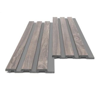PS PANEL ΜΕ 3D ΠΗΧΑΚΙΑ 00 PIANO 12/122/2900mm WALNUT/DARK GREY NewPlan - NewPlan |  Διακόσμηση τοίχου στο espiti