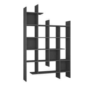 Βιβλιοθήκη Manco pakoworld σε ανθρακί απόχρωση 122x25.5x188εκ |  Βιβλιοθήκες στο espiti