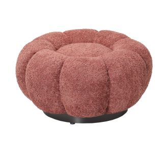 Σκαμπό Nester pakoworld μπουκλέ ύφασμα σε απόχρωση σάπιο μήλο Φ60x31εκ |  Σκαμπώ στο espiti