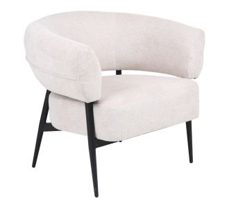 Πολυθρόνα Penfel pakoworld ύφασμα σε κρεμ απόχρωση με πόδι μαύρο μέταλλο 85x72x73εκ |  Πολυθρόνες σαλονιού στο espiti