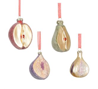 Beauty Home Γυάλινο Στολίδι 7.5 x 4.8 x 8 cm      Μήλο |  Χριστουγεννιάτικα Στολίδια στο espiti