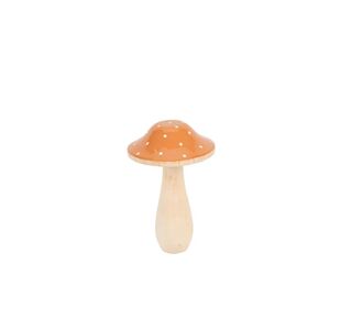 Beauty Home Μανιτάρι πουά  ξύλο Με Σάλτο Ø5.5 x 9 cm       |  Χριστουγεννιάτικα Διακοσμητικά στο espiti