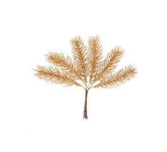 Beauty Home 6 κλαδιά έλατου σε κλαδί ματ χρυσό 17 cm       |  Χριστουγεννιάτικα Διακοσμητικά στο espiti