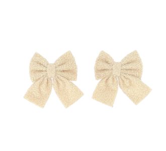 Beauty Home Σετ 2 Κρεμ Υφασμάτινων Φιογκών Μπουκλέ 12 x 12 cm       |  Χριστουγεννιάτικα Διακοσμητικά στο espiti