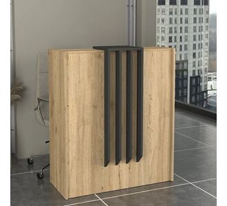 Γραφείο υποδοχής - reception Hola Megapap χρώμα sepet oak - ανθρακί 93,6x45,2x110,3εκ. |  Reception γραφείου στο espiti