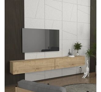 Έπιπλο τηλεόρασης επιτοίχιο Espanse Megapap χρώμα sapphire oak 241,8x31,7x30εκ. |  Έπιπλα τηλεόρασης στο espiti