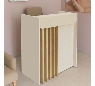 Γραφείο υποδοχής - reception Karibu Megapap με LED χρώμα sandstone - sepet oak 90x40x100εκ. |  Reception γραφείου στο espiti