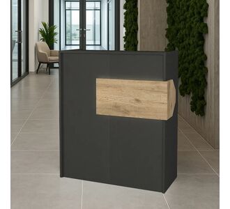 Γραφείο υποδοχής - reception Aloha Megapap με LED χρώμα ανθρακί - sepet oak 95,5x40x110,3εκ. |  Reception γραφείου στο espiti