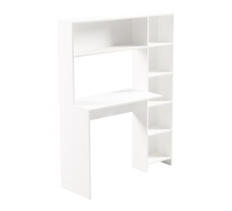 Γραφείο με βιβλιοθήκη Janson pakoworld σε λευκή απόχρωση 113.2x40x141.8εκ |  Γραφεία στο espiti