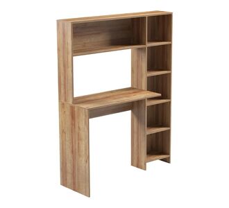 Γραφείο με βιβλιοθήκη Janson pakoworld σε oak απόχρωση 113.2x40x141.8εκ |  Γραφεία στο espiti