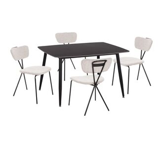 ΣΕΤ ΤΡΑΠΕΖΑΡΙΑΣ 5ΤΜΧ RAVEN HM21067.02 ΚΕΡΑΜΙΚΟ TOP ΜΑΥΡΟ ΜΑΡΜΑΡΟ--ΜΕΤΑΛΛΟ |  Σετ τραπεζαρίες στο espiti