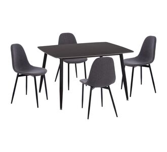 ΣΕΤ ΤΡΑΠΕΖΑΡΙΑΣ 5ΤΜΧ RAVEN HM21068.02 ΚΕΡΑΜΙΚΟ TOP ΜΑΥΡΟ ΜΑΡΜΑΡΟ--ΓΚΡΙ ΥΦΑΣΜΑ |  Σετ τραπεζαρίες στο espiti