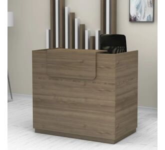 Γραφείο υποδοχής - reception Lemmon Megapap χρώμα καρυδί 120x70x110εκ. |  Reception γραφείου στο espiti