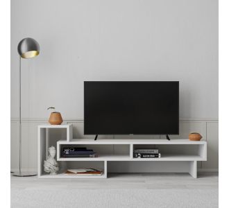 Έπιπλο τηλεόρασης Tetra Megapap χρώμα λευκό 136,7x40x42εκ. |  Έπιπλα τηλεόρασης στο espiti
