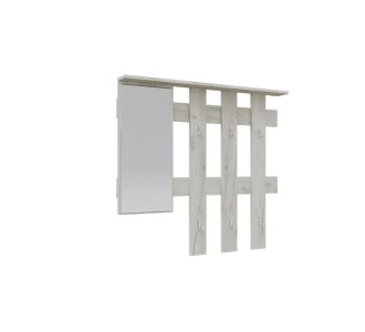Κρεμάστρα Reno με Καθρέπτη Λευκό 100x10x90cm AlphaB2B |  Καλόγεροι -Κρεμάστρες στο espiti