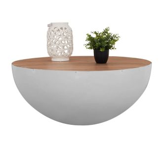 ΔΙΑΚΟΣΜΗΤΙΚΟ ΤΡΑΠΕΖΙ ΣΑΛΟΝΙΟΥ BOWL Φ90X40Yεκ. ΛΕΥΚΟ ΜΕ ΞΥΛΟ ΑΚΑΚΙΑΣ HM8717.03 |  Τραπέζια στο espiti