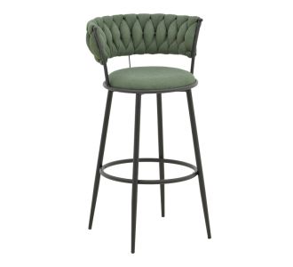 Σκαμπό μπαρ Alkia I pakoworld ύφασμα σε χακί απόχρωση- πόδι μαύρο μέταλλο 50x56x95εκ |  Σκαμπώ μπαρ στο espiti