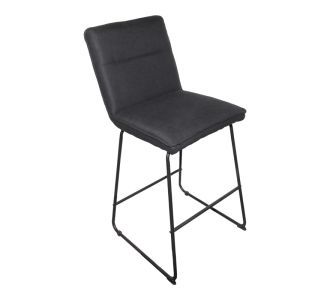 Σκαμπό μπαρ Essential pakoworld ύφασμα μαύρο-πόδι μάυρο μεταλλικό 53x64.5x107εκ |  Σκαμπώ μπαρ στο espiti