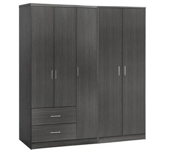 ΝΤΟΥΛΑΠΑ 5ΦΥΛΛΗ CAESAR HM21234.01 ΜΕΛΑΜΙΝΗ ΧΡΩΜΑ ZEBRANO 150x42.5x181Υεκ |  Ντουλάπες ρούχων στο espiti