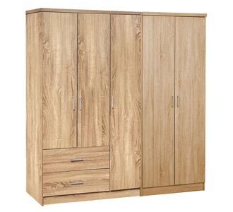 ΝΤΟΥΛΑΠΑ 5ΦΥΛΛΗ CAESAR HM21234.02 ΜΕΛΑΜΙΝΗ ΧΡΩΜΑ SONAMA 150x42.5x181Υεκ |  Ντουλάπες ρούχων στο espiti