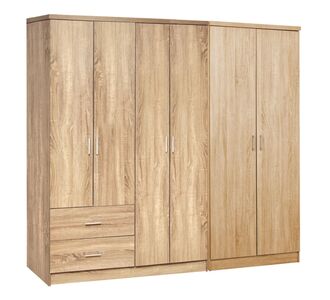 ΝΤΟΥΛΑΠΑ 6ΦΥΛΛΗ BLAKELY HM21235.02 ΜΕΛΑΜΙΝΗ ΧΡΩΜΑ SONAMA 201x43x181Υεκ |  Ντουλάπες ρούχων στο espiti