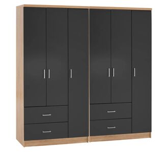 ΝΤΟΥΛΑΠΑ 6ΦΥΛΛΗ CAESAR HM21236.01 ΜΕΛΑΜΙΝΗ SONAMA & ΣΚΟΥΡΟ ΓΚΡΙ 180x42,5Χ181Υεκ. |  Ντουλάπες ρούχων στο espiti