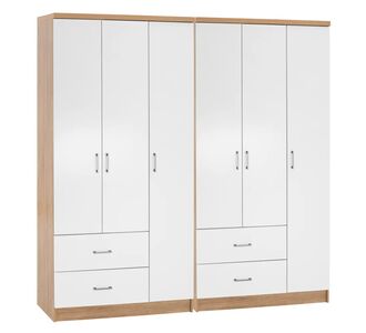 ΝΤΟΥΛΑΠΑ 6ΦΥΛΛΗ CAESAR HM21236.02 ΜΕΛΑΜΙΝΗ SONAMA & ΛΕΥΚΟ 180x42,5Χ181Υεκ. |  Ντουλάπες ρούχων στο espiti