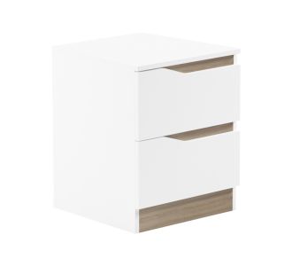 Κομοδίνο Verena II pakoworld σε λευκή-sonoma απόχρωση 40x40x50εκ |  Κομοδίνα στο espiti