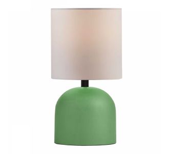 Φωτιστικό επιτραπέζιο Nehora Megapap E27 μεταλλικό - ύφασμα Pvc χρώμα πράσινο - κρεμ Ø15x30εκ. |  Επιτραπέζια στο espiti