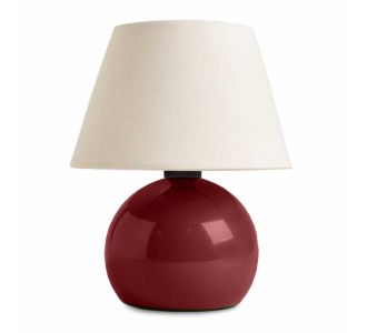 Φωτιστικό επιτραπέζιο Alaska Megapap E27 μεταλλικό - ύφασμα Pvc χρώμα μπορντώ - κρεμ Ø22x30εκ. |  Επιτραπέζια στο espiti