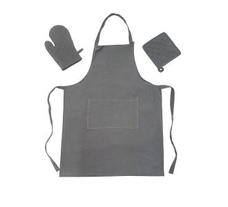 ΣΕΤ 3 ΤΕΜ. ΠΟΔΙΑ, ΠΙΑΣΤΡΑ &amp; ΓΑΝΤΙ ZOE DARK GREY 1Χ ΠΟΔΙΑ 60Χ80 + 1Χ ΠΙΑΣΤΡΑ 18Χ18 + 1Χ ΓΑΝΤΙ 18Χ28 MELINEN |  Ποδιές - Πιάστρες στο espiti