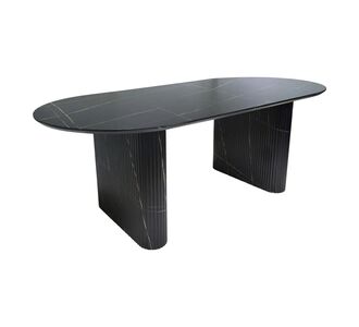 Τραπέζι Nembou pakoworld mdf σε απόχρωση μαύρου μαρμάρου 210x100x76εκ |  Τραπέζια στο espiti