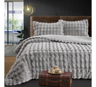 Beauty Home Κουβερτοπάπλωμα υπέρδιπλο Art 12662 220x240 Γκρι       |  Κουβερτοπαπλώματα  στο espiti