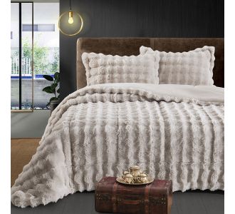 Beauty Home Κουβερτοπάπλωμα king size Art 12663 240x260 Μπεζ       |  Κουβερτοπαπλώματα  στο espiti