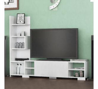 Έπιπλο τηλεόρασης Pera Megapap χρώμα λευκό 160x29,5x120εκ. |  Έπιπλα τηλεόρασης στο espiti