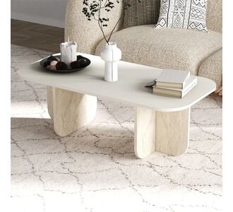 Τραπεζάκι σαλονιού Becaj Megapap χρώμα sandstone - travertine 120x60x41,4εκ. |  Τραπεζάκια σαλονιού στο espiti