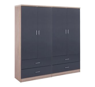 ΝΤΟΥΛΑΠΑ 4ΦΥΛΛΗ REINA ME 4 ΣΥΡΤΑΡΙΑ HM21259 ΜΕΛΑΜΙΝΗ ΓΚΡΙ-SONAMA 160x42x180Υεκ |  Ντουλάπες ρούχων στο espiti