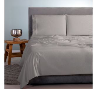 ΣΕΤ ΣΕΝΤΟΝΙΑ SΑΤΙΝ ΡLΑΙΝ 4ΤΕΜ ΓΚΡΙ ΑΝΟΙΧΤΟ (233 SΤΟRΜ GRΕΥ ) 260Χ265CΜ 100% CΟΤΤΟ ASLANIS HOME |  Μονόχρωμα Υπέρδιπλα στο espiti