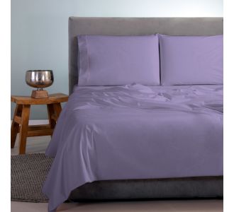 ΣΕΤ ΣΕΝΤΟΝΙΑ SΑΤΙΝ ΡLΑΙΝ 3ΤΕΜ ΜΩΒ (44 VΙΟLΕΤ RΟΥΑL ) 170Χ270CΜ 100% CΟΤΤΟΝ SΑΤΙΝ 205Τ ASLANIS HOME |  Μονόχρωμα Μονά στο espiti