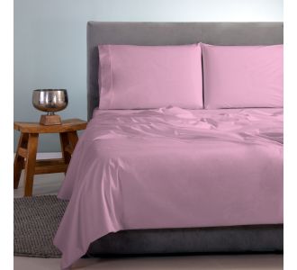 ΣΕΤ ΣΕΝΤΟΝΙΑ   SΑΤΙΝ ΡLΑΙΝ 4ΤΕΜ ΡΟΖ ΑΝΟΙΧΤΟ (20 ΒΑΒΥ ΡΙΝΚ ) 250Χ270CΜ 100% CΟΤΤΟΝ S ASLANIS HOME |  Μονόχρωμα Υπέρδιπλα στο espiti