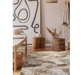 Χαλί FEATHERS BEIGE GOLD Διάδρομος 70 εκ. MADI |  Χαλιά Κρεβατοκάμαρας στο espiti
